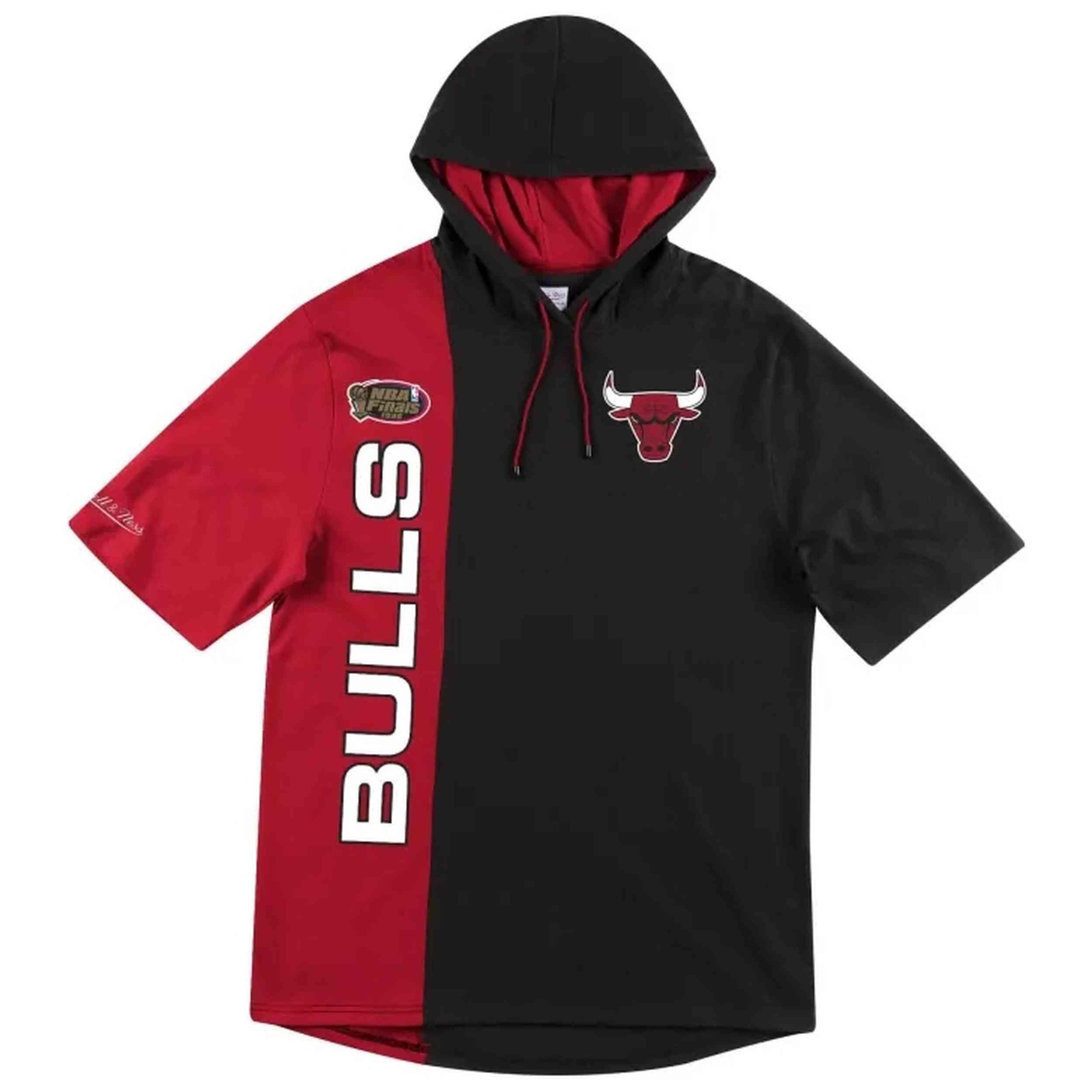 Sweat à capuche Mitchell & ness modèle HDSSAJ19008-CBUBKRD pour homme 1/3