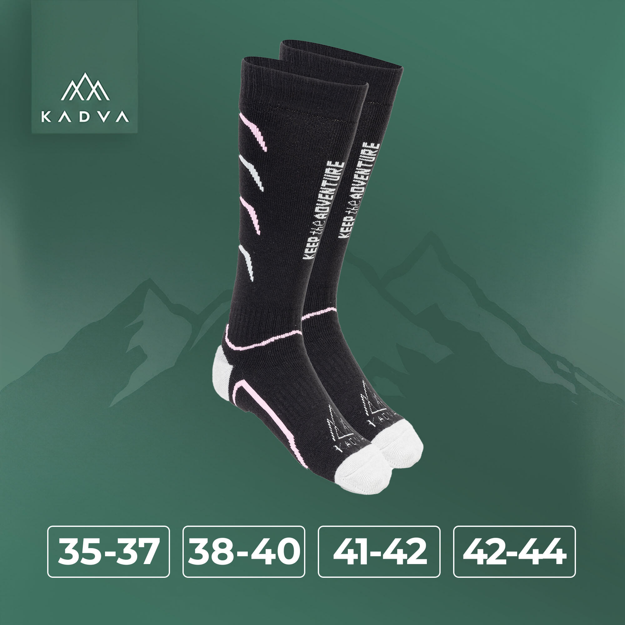 Meias de esqui femininas KADVA Woolan W 2/6