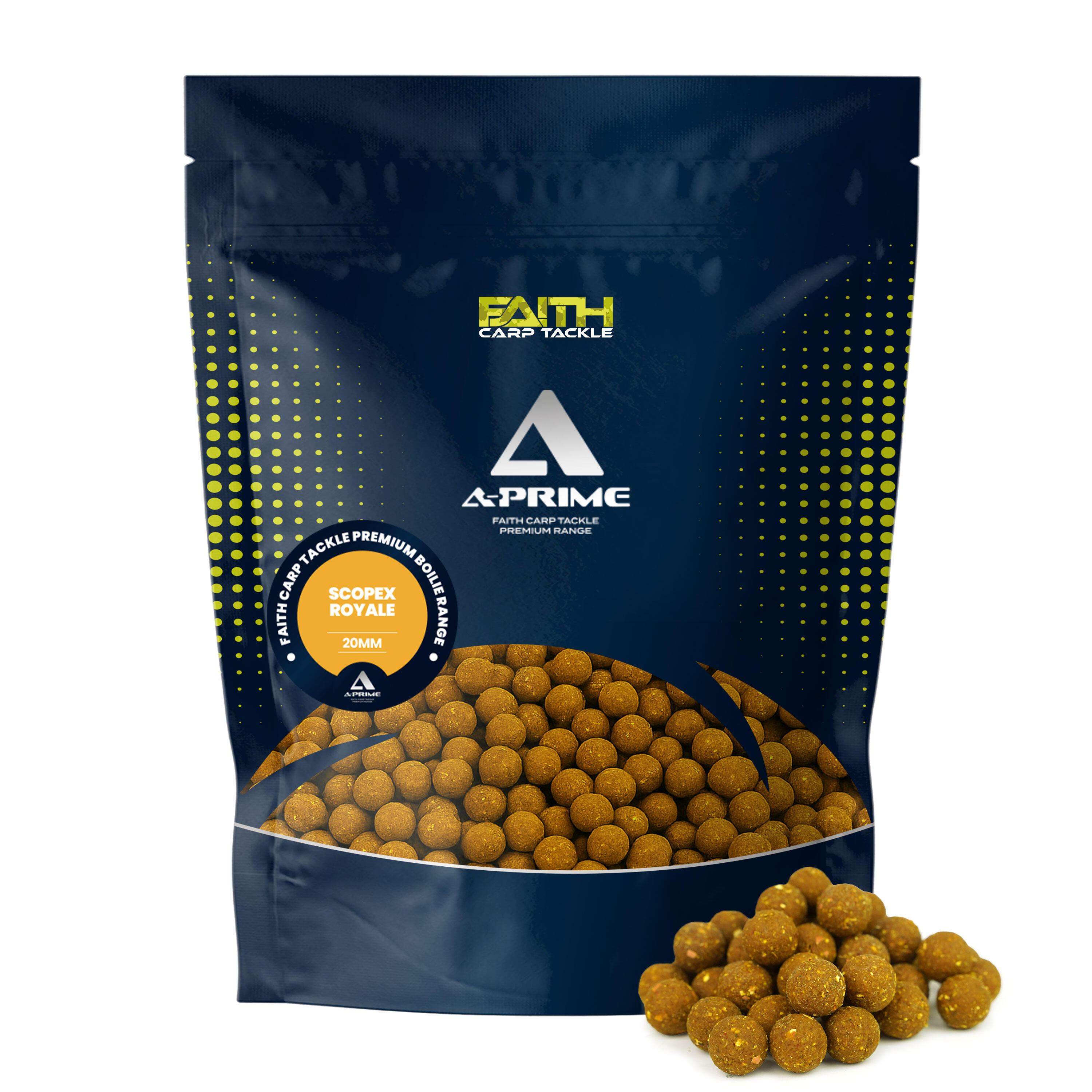 Faith Carp Tackle - Bouillettes A-prime Scopex Royale 5kg 20mm - Bouillette - Jaune - 5 Kg - Decathlon