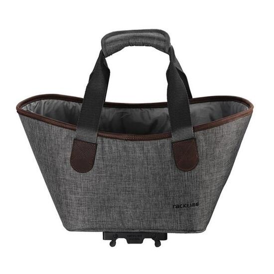 Racktime System Einkaufstasche Agnetha grau, inkl. Snapit Adapter