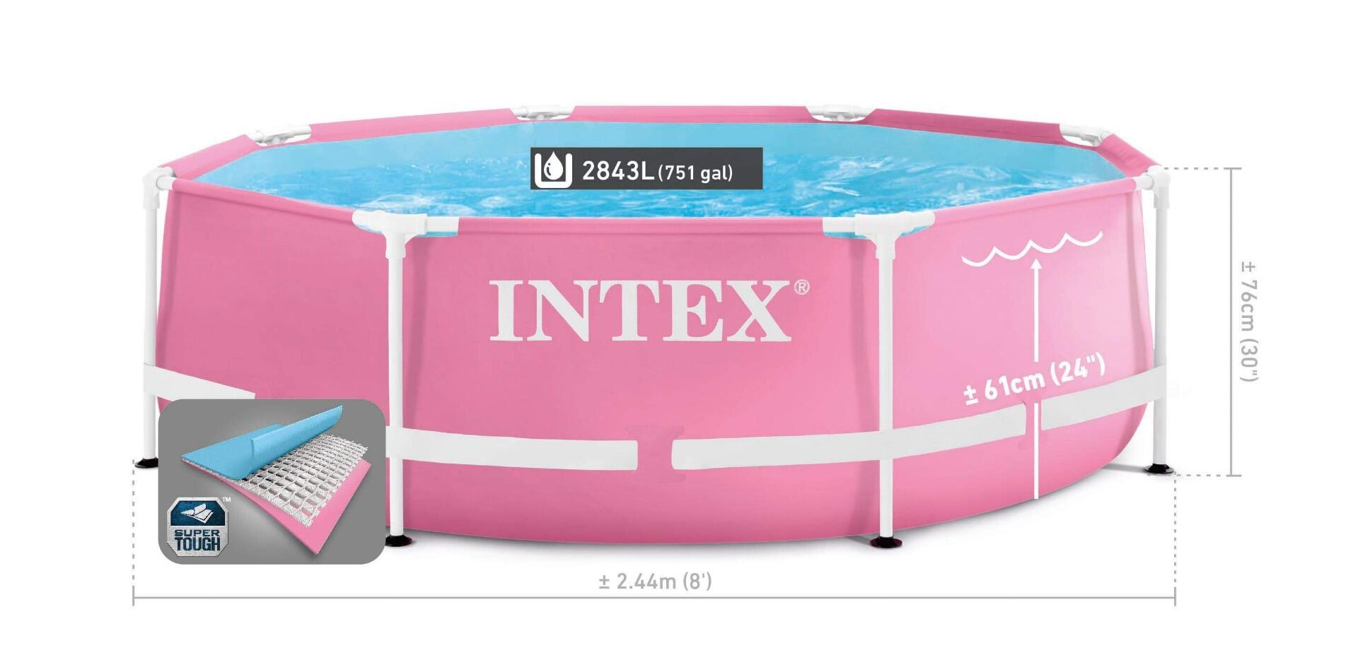 INTEX 28290ND - PISCINA METAL FRAME ROSA 244X76CM, I.1 4/4