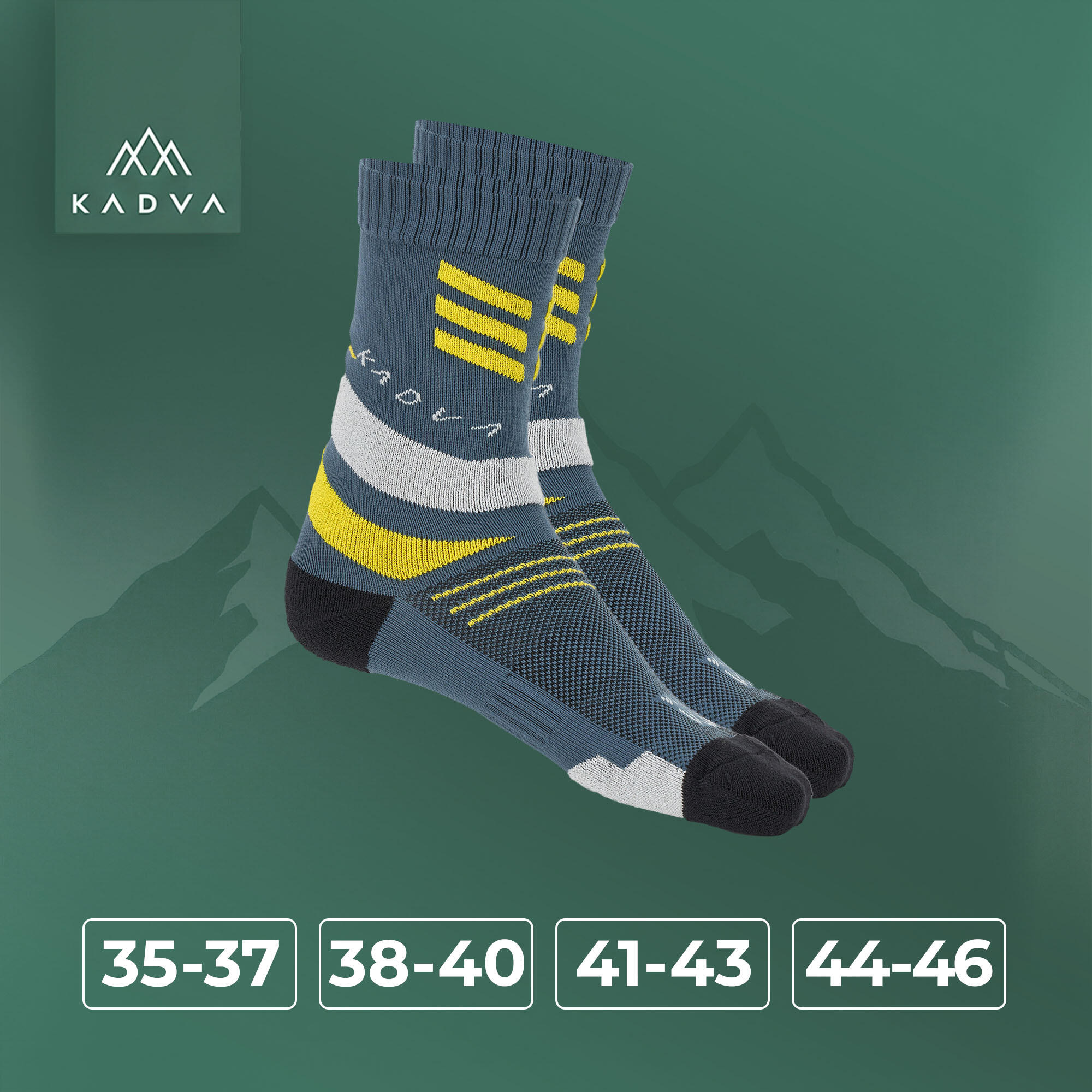 Meias KADVA Stride Coolmax 2 pares 2/6