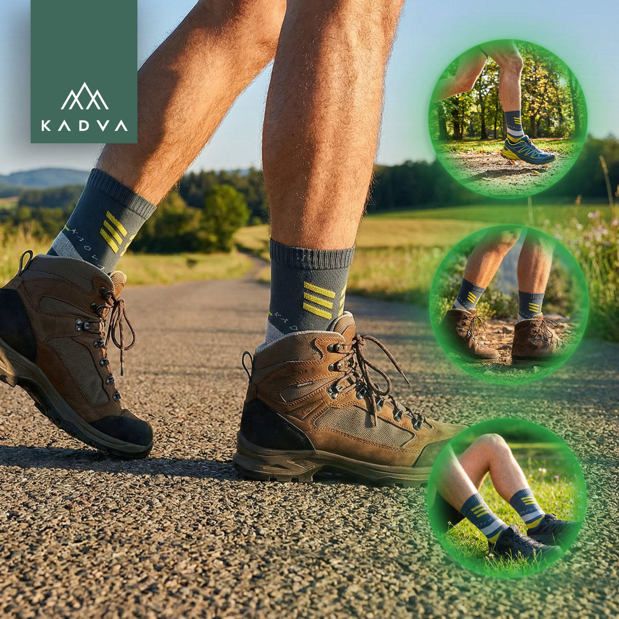 Meias KADVA Stride Coolmax 2 pares 5/6