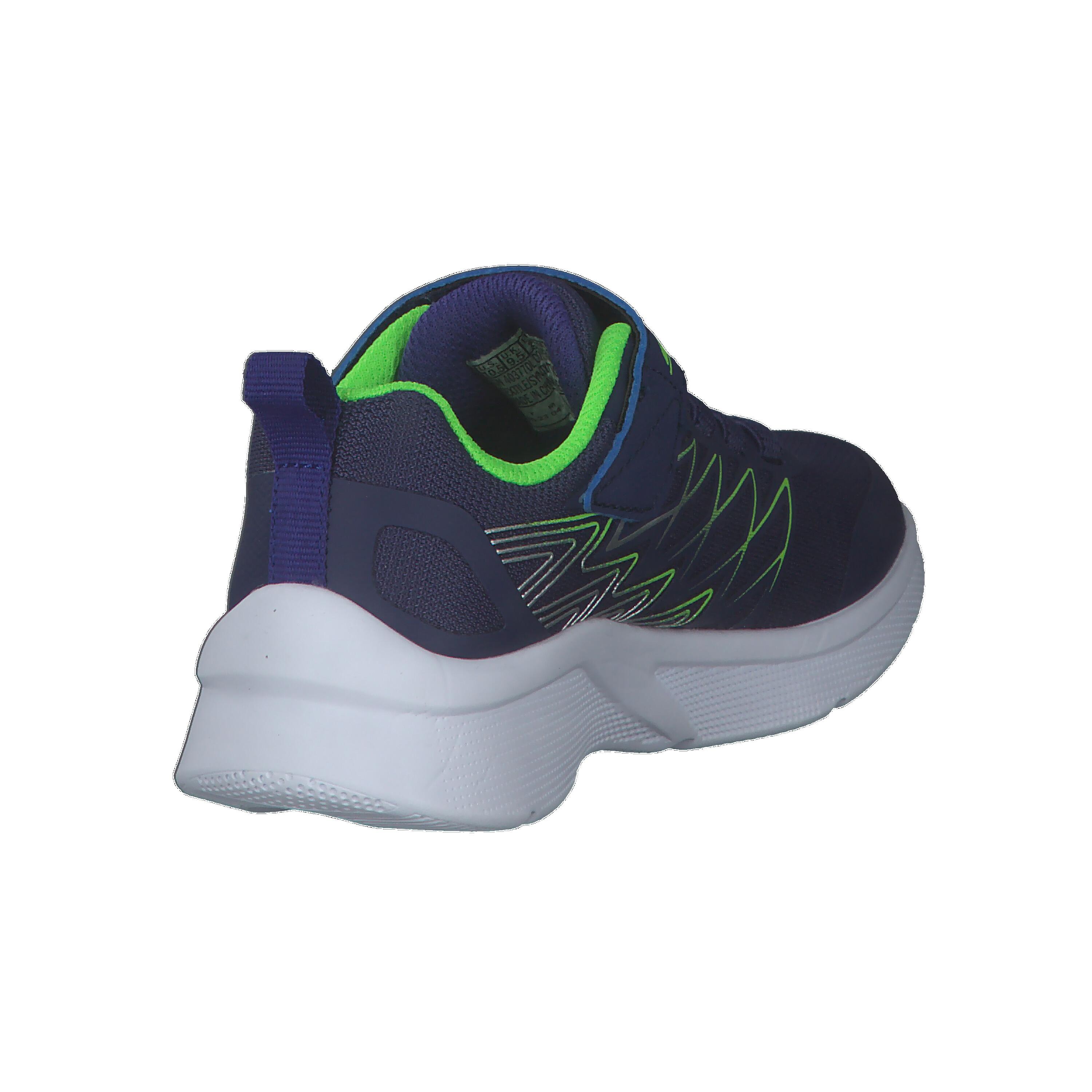 Skechers Boys' Microspec-Texlor Navy Green Trainers 6/7
