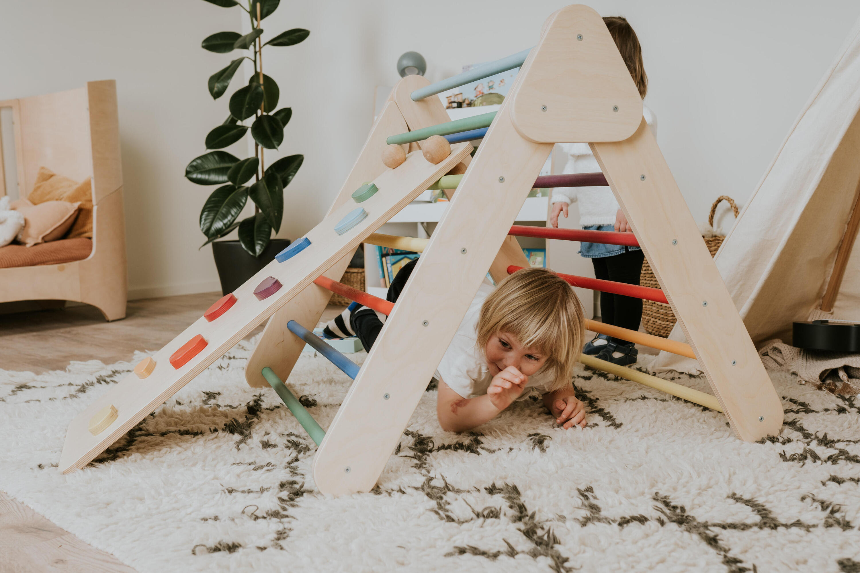 Set triangolo di arrampicata, Montessori, Arcobaleno 4/8
