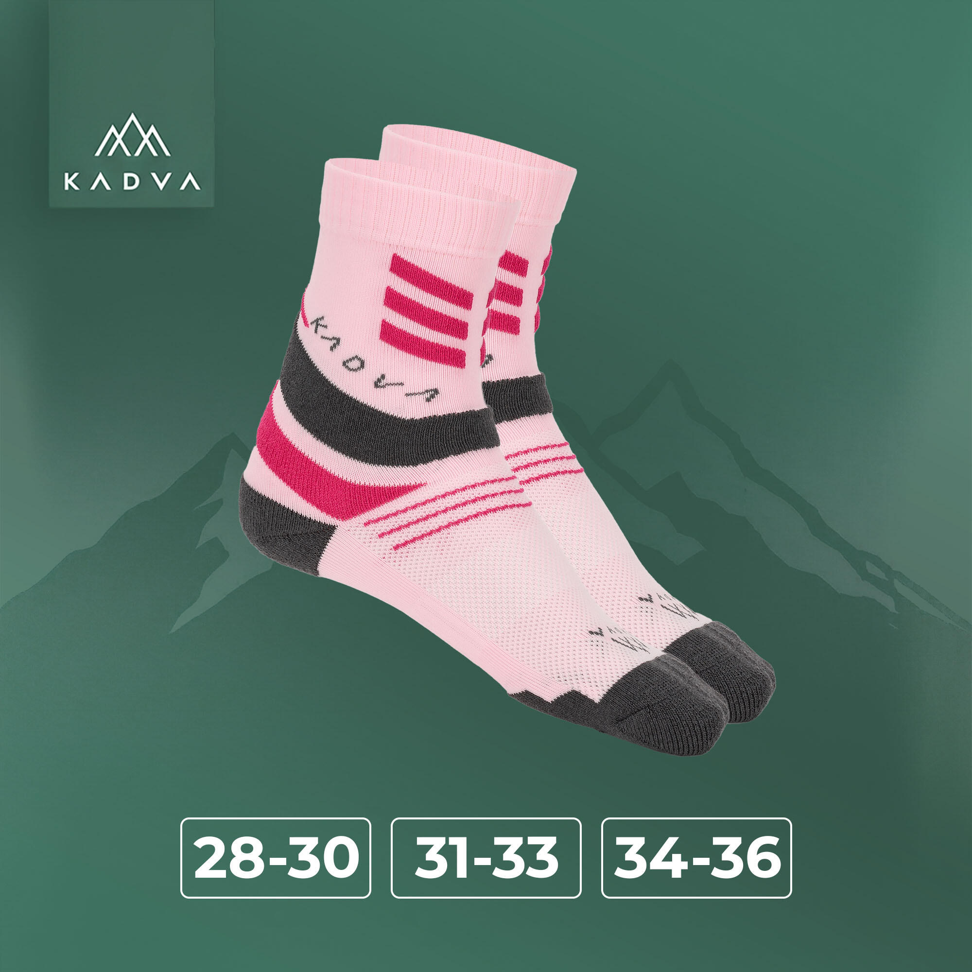 Meias infantis KADVA Stride Coolmax 2 pares 2/6
