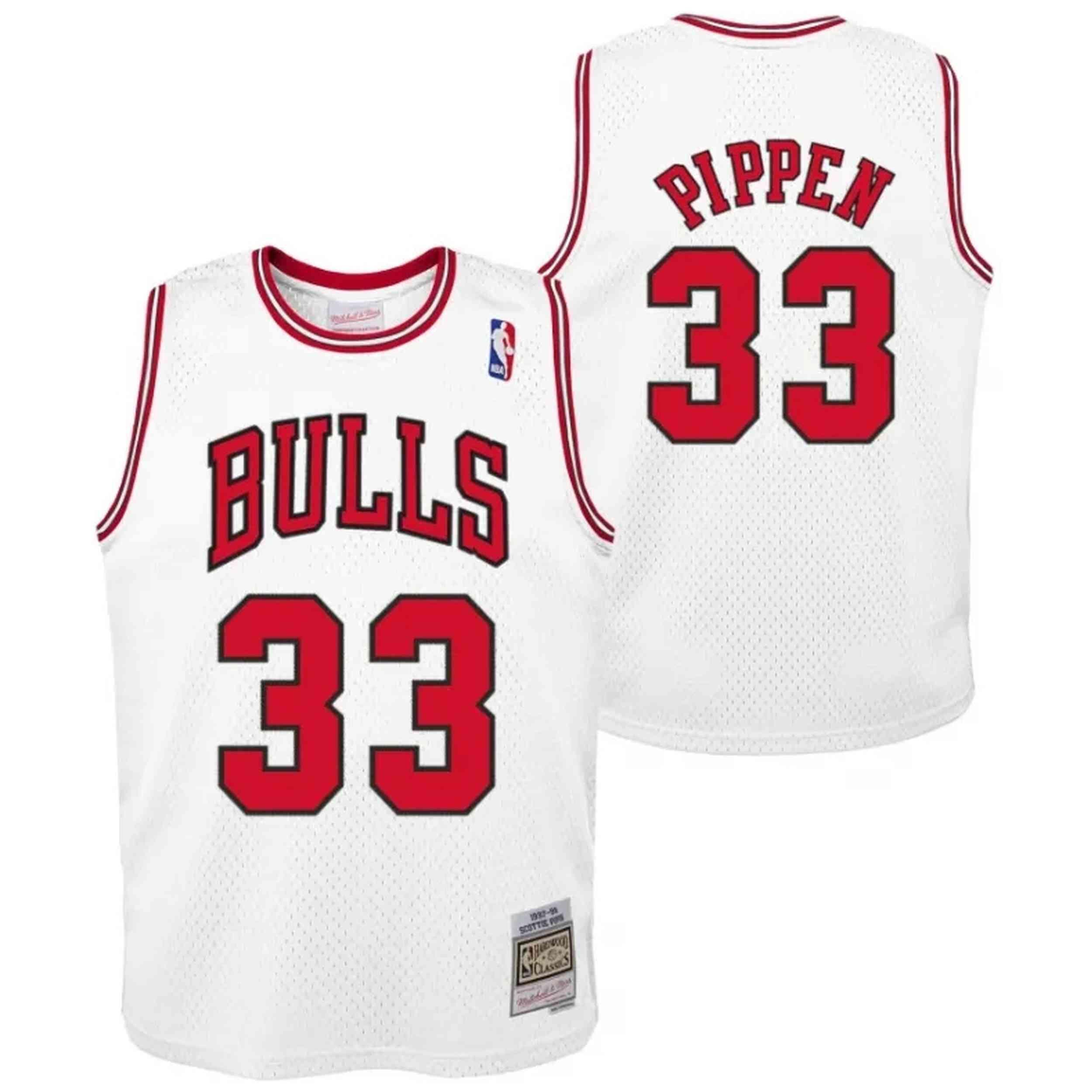 Maillot de basket Mitchell & ness modèle EN2B7BHMO-BULSP pour unisexe enfants 3/3
