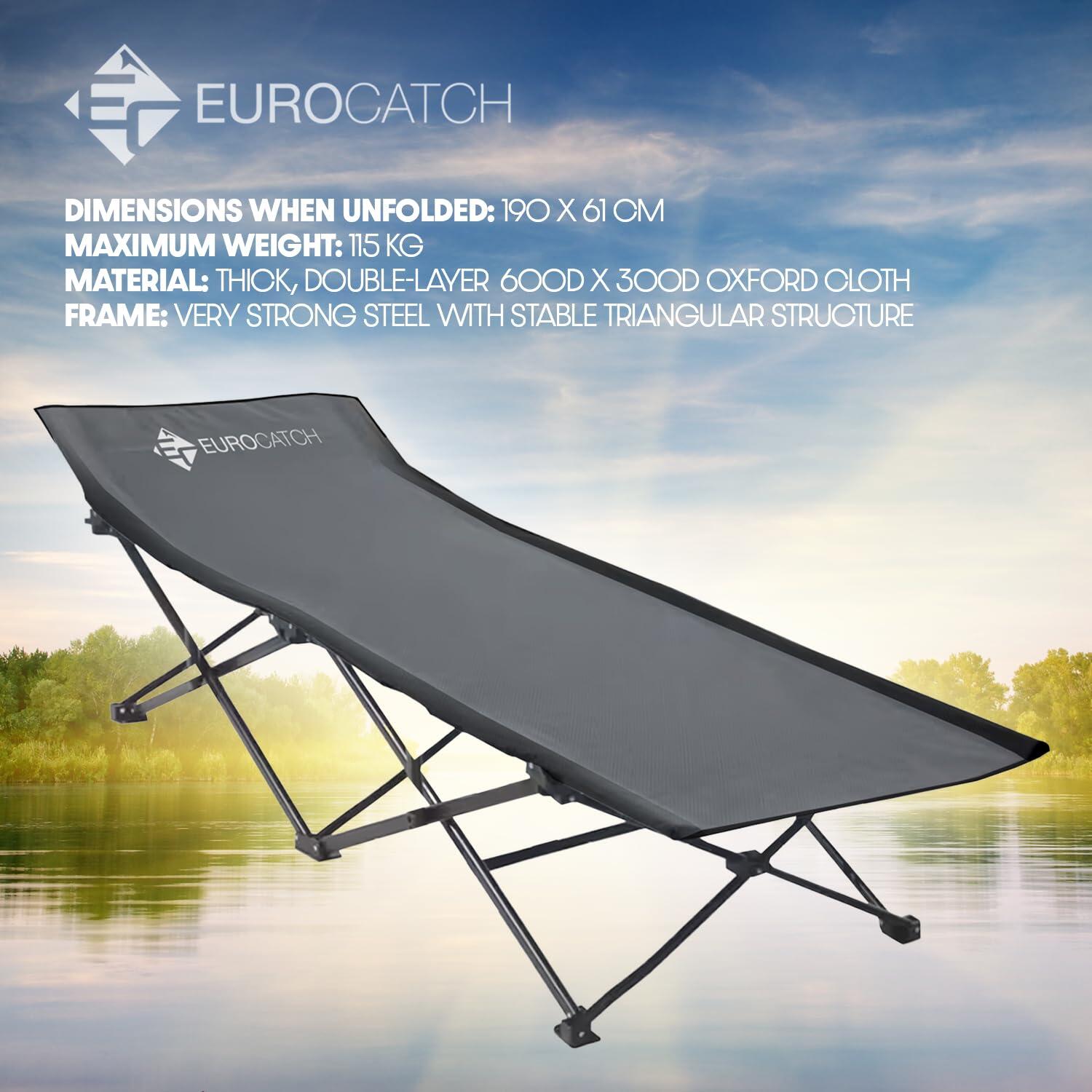 Eurocatch Ensemble de 2 Lits de Camp Pliables 6/6
