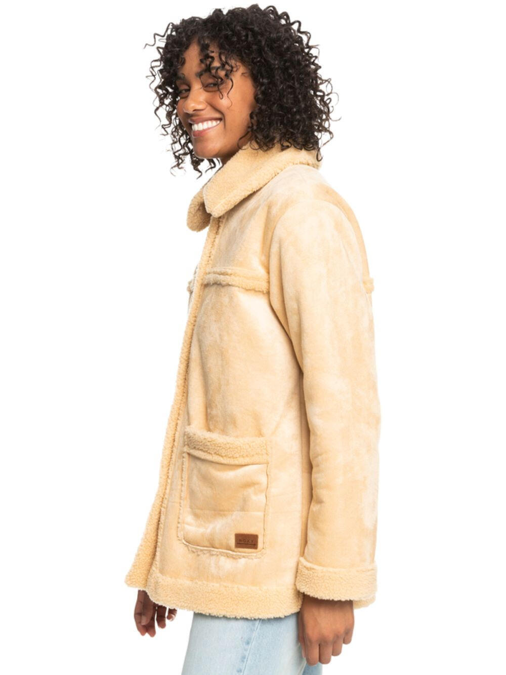 Roxy Sherpa Aviator Damen Schafsfell Winterjacke 2/6