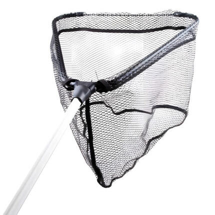 Épuisette caoutchouc 50x50cm avec manche télescopique