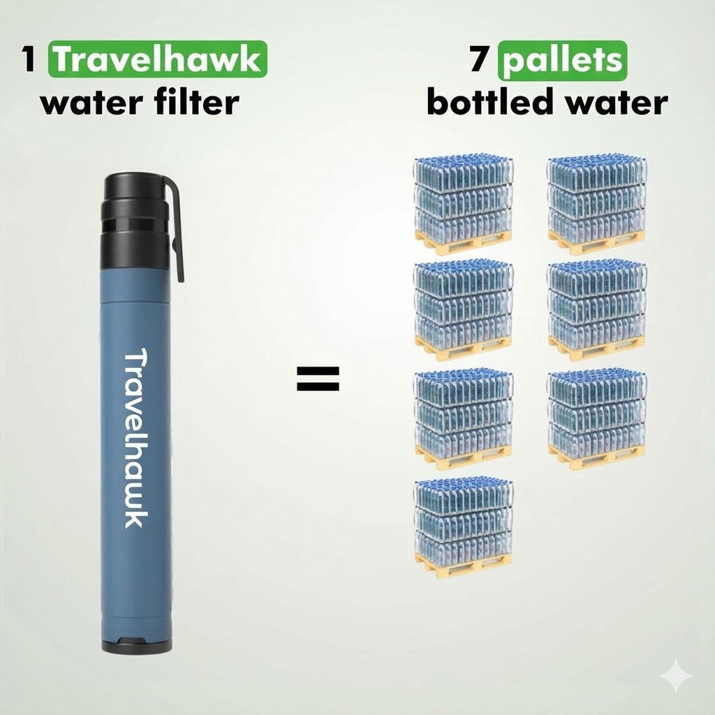 Filtre à eau à paille filtrante, capacité 1000 L 5/7