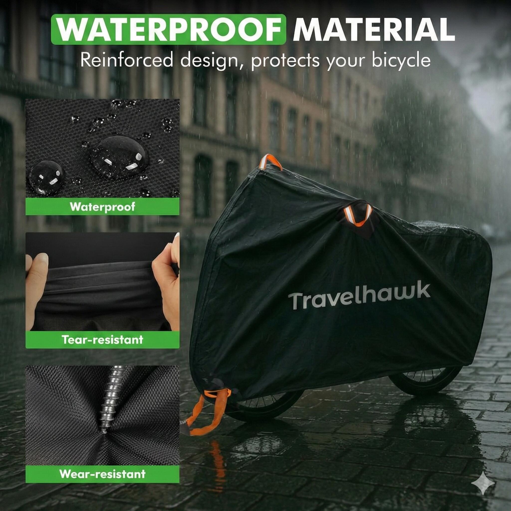 Housse de vélo – Imperméable – Universelle – Noire 2/7