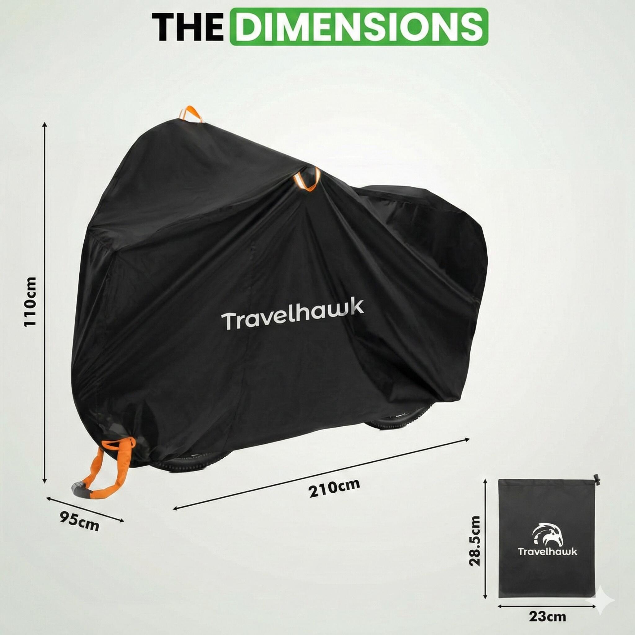 Telo Copribici Cargo M-WAVE – 290x135x70 Cm, Nero, Adatto Per Biciclette Cargo, Copertura Comoda E Resistente Per Esterno E Interno