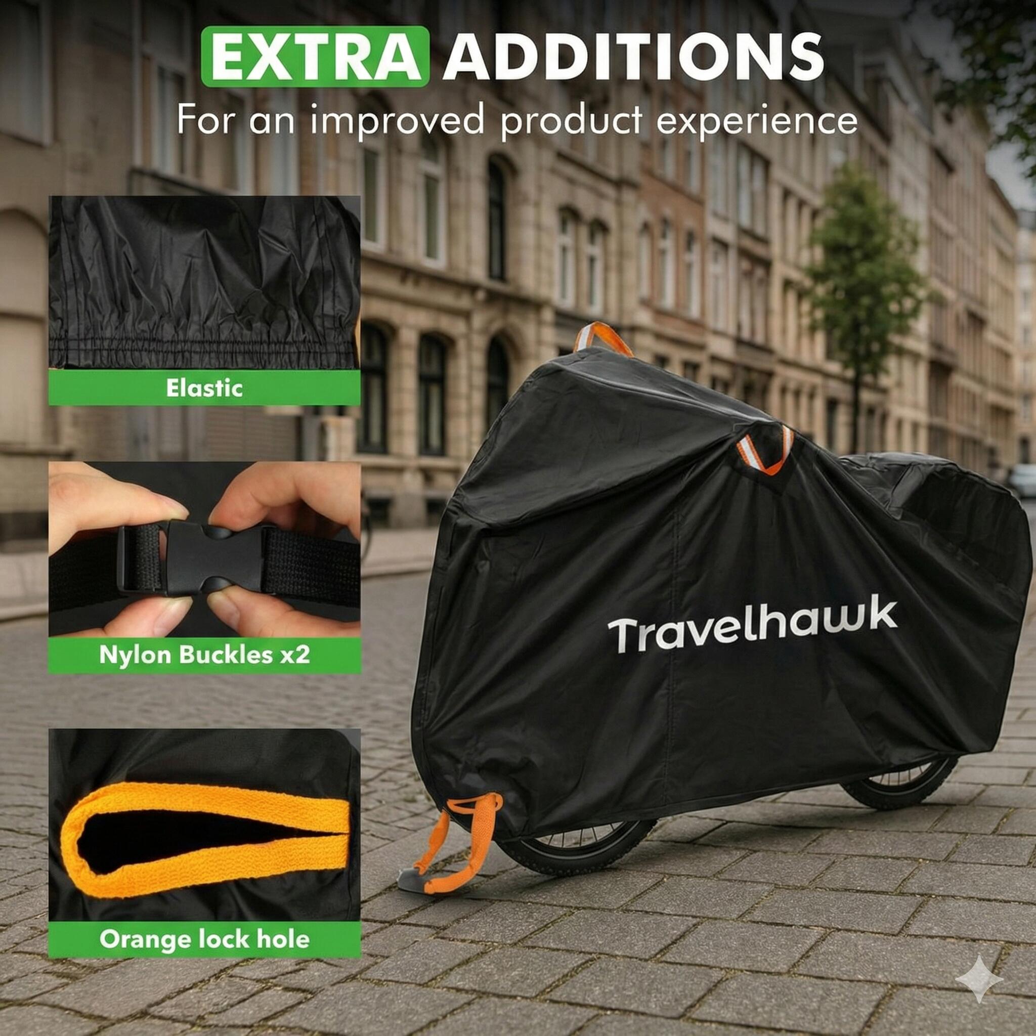 Housse de vélo – Imperméable – Universelle – Noire 7/7