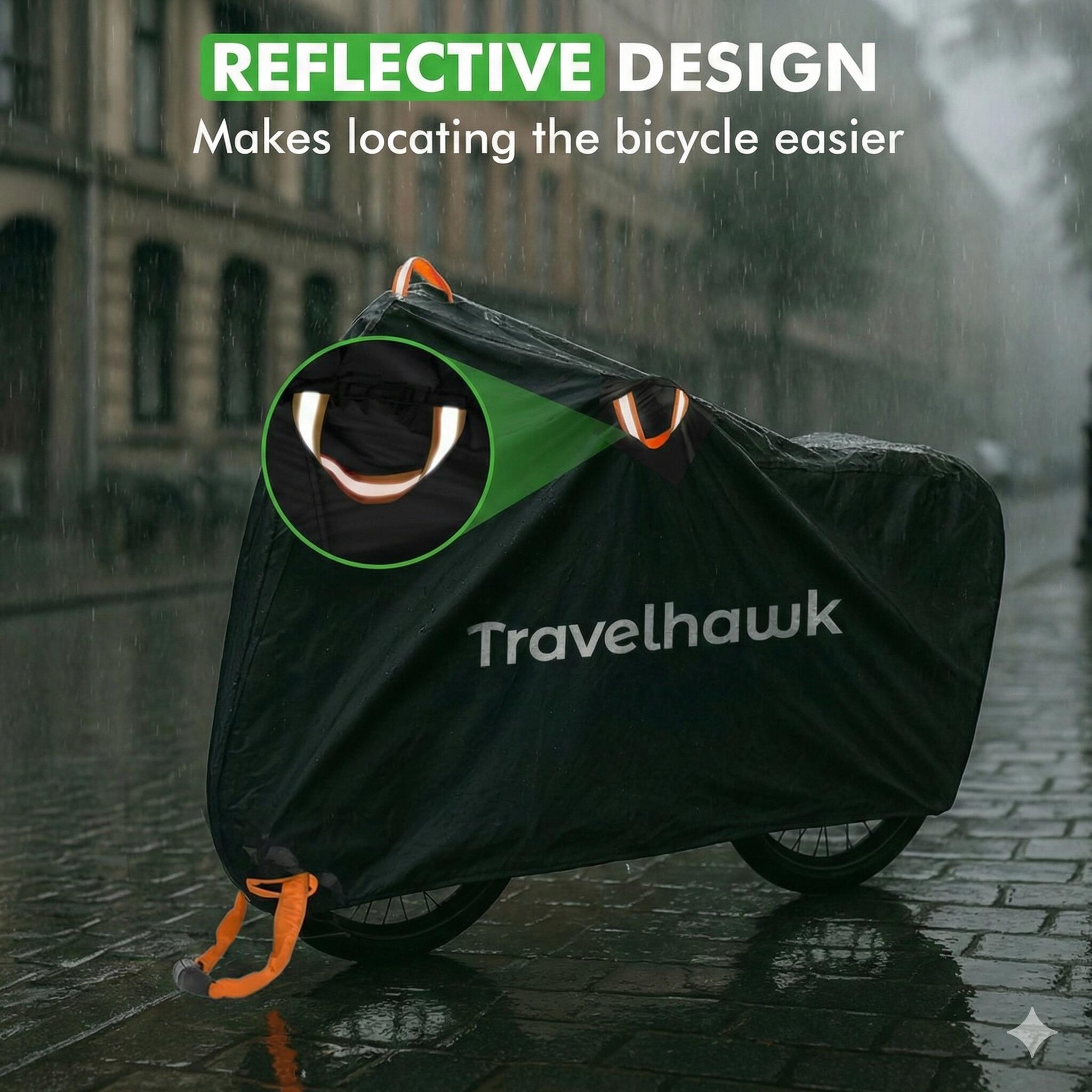 Housse de vélo – Imperméable – Universelle – Noire 4/7