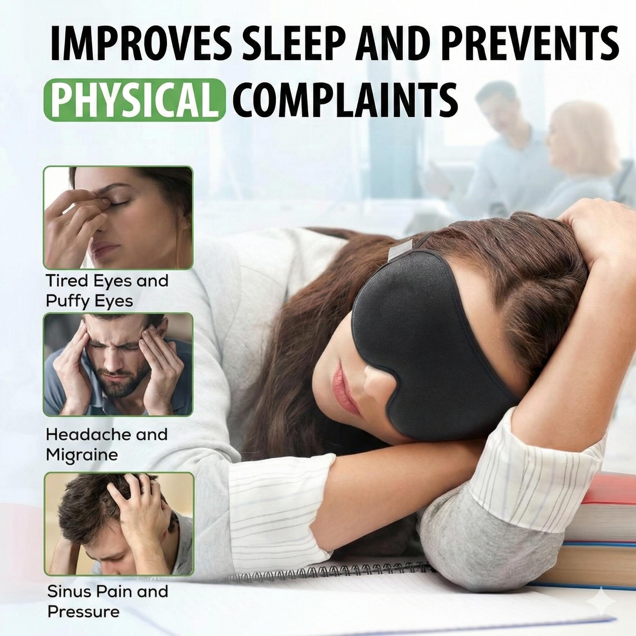 Masque de sommeil – Masque de sommeil 3D de luxe occultant total 5/7