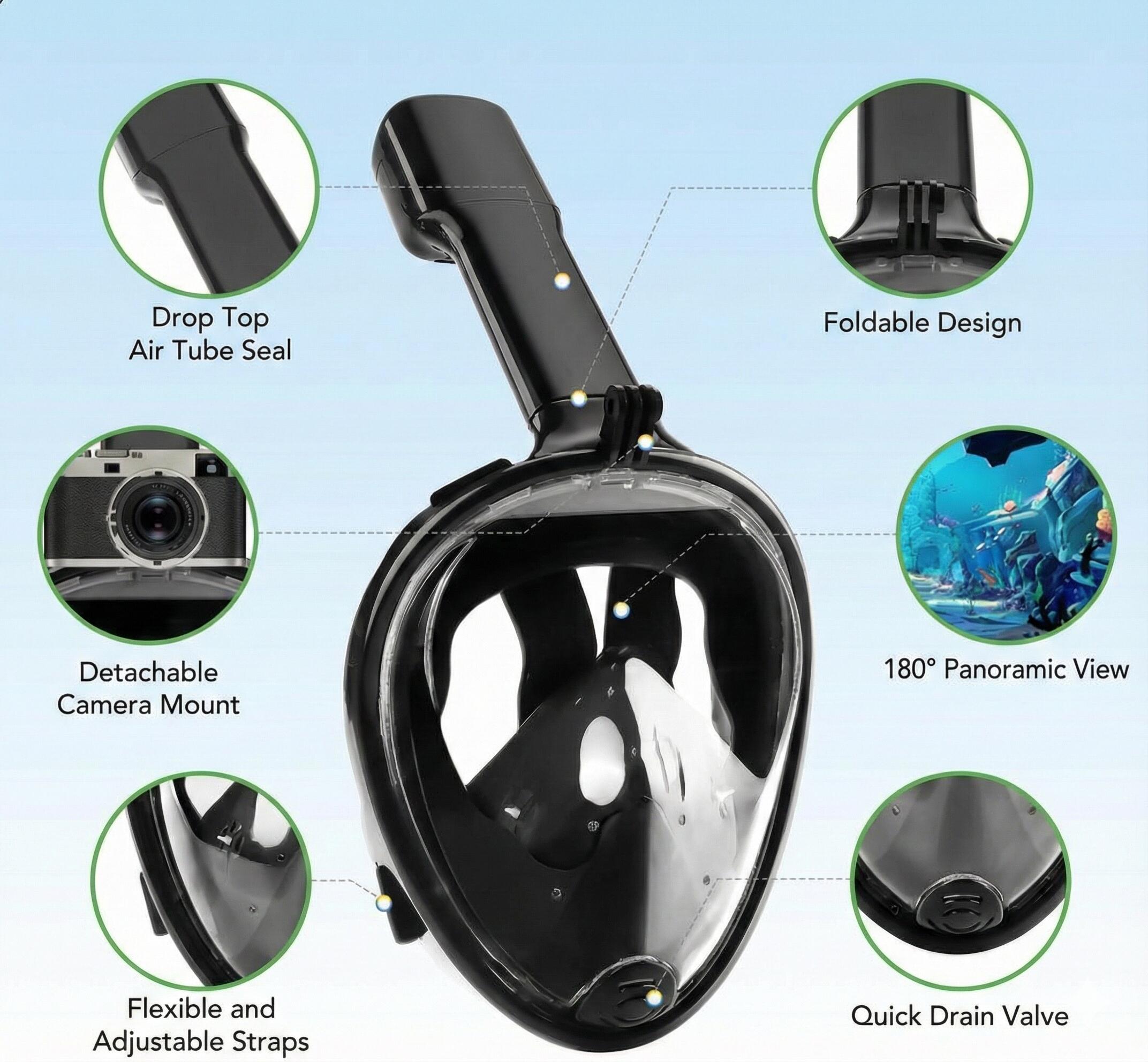 Masque de plongée – Intégral (Vue panoramique) 5/7