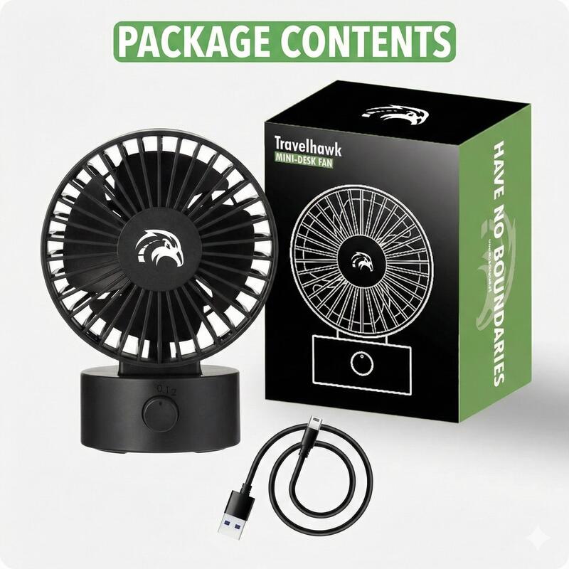 Mini ventilator USB – Compact și silențios (< 40 dB)