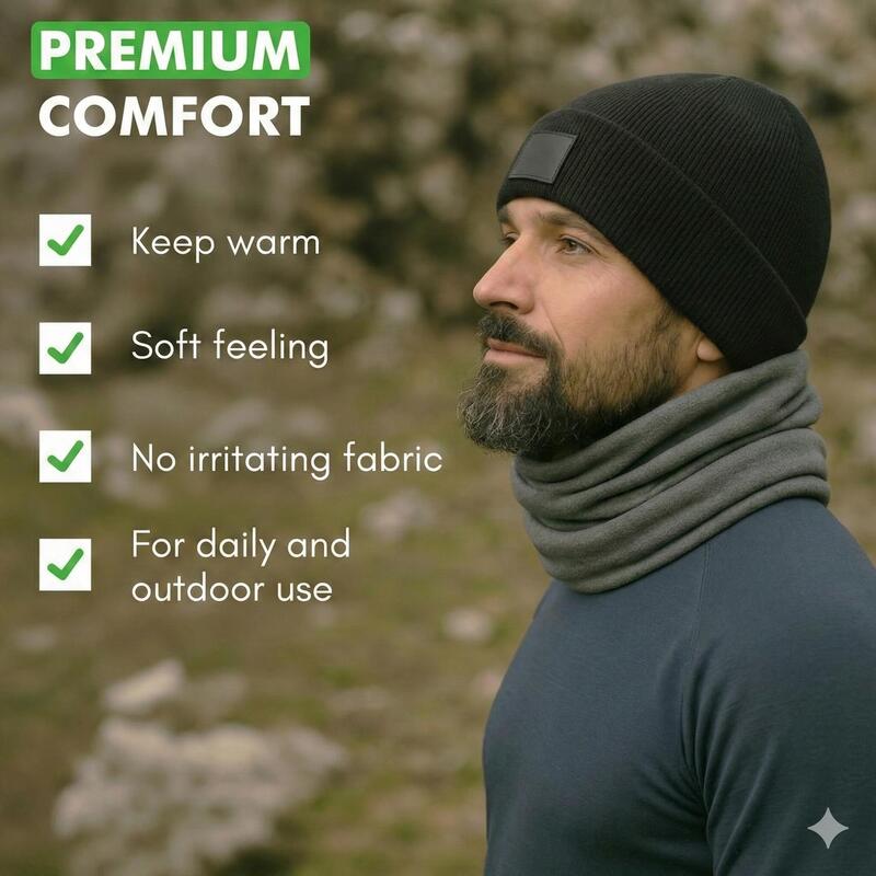 Căciulă de iarnă Beanie, termorezistentă, neagră