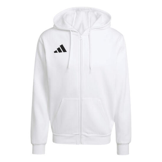 Sweat à capuche zippé adidas pour homme blanc