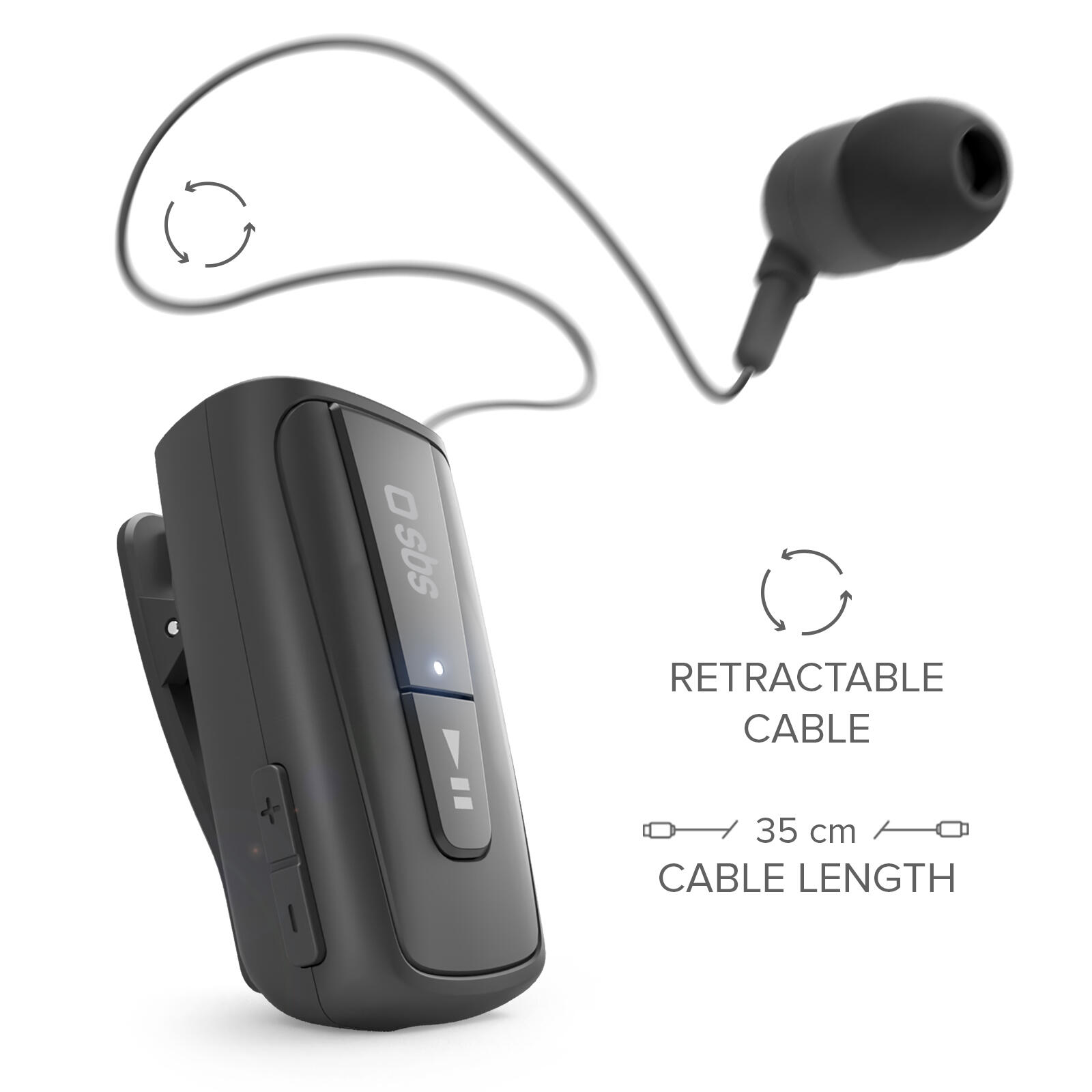 Auricolare Wireless per Chiamate con Clip Roller 4/7