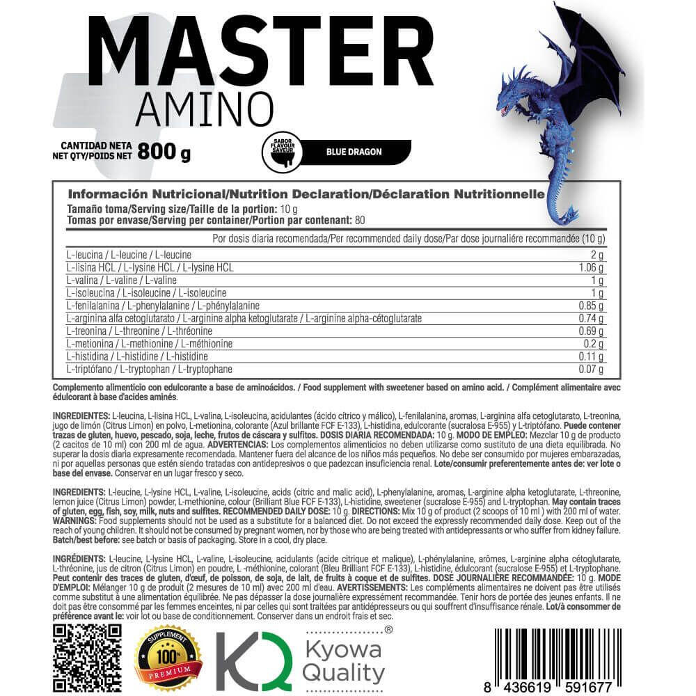 Master amino - 800g Dragon bleu de MASmusculo 5/6