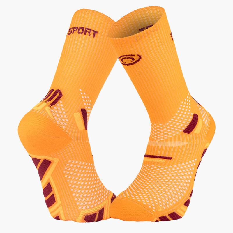 Bv Sport - Chaussettes Trail Ultra High Orange/bordeaux - Chaussettes - Orange|rouge - 36/38 - Decathlon
