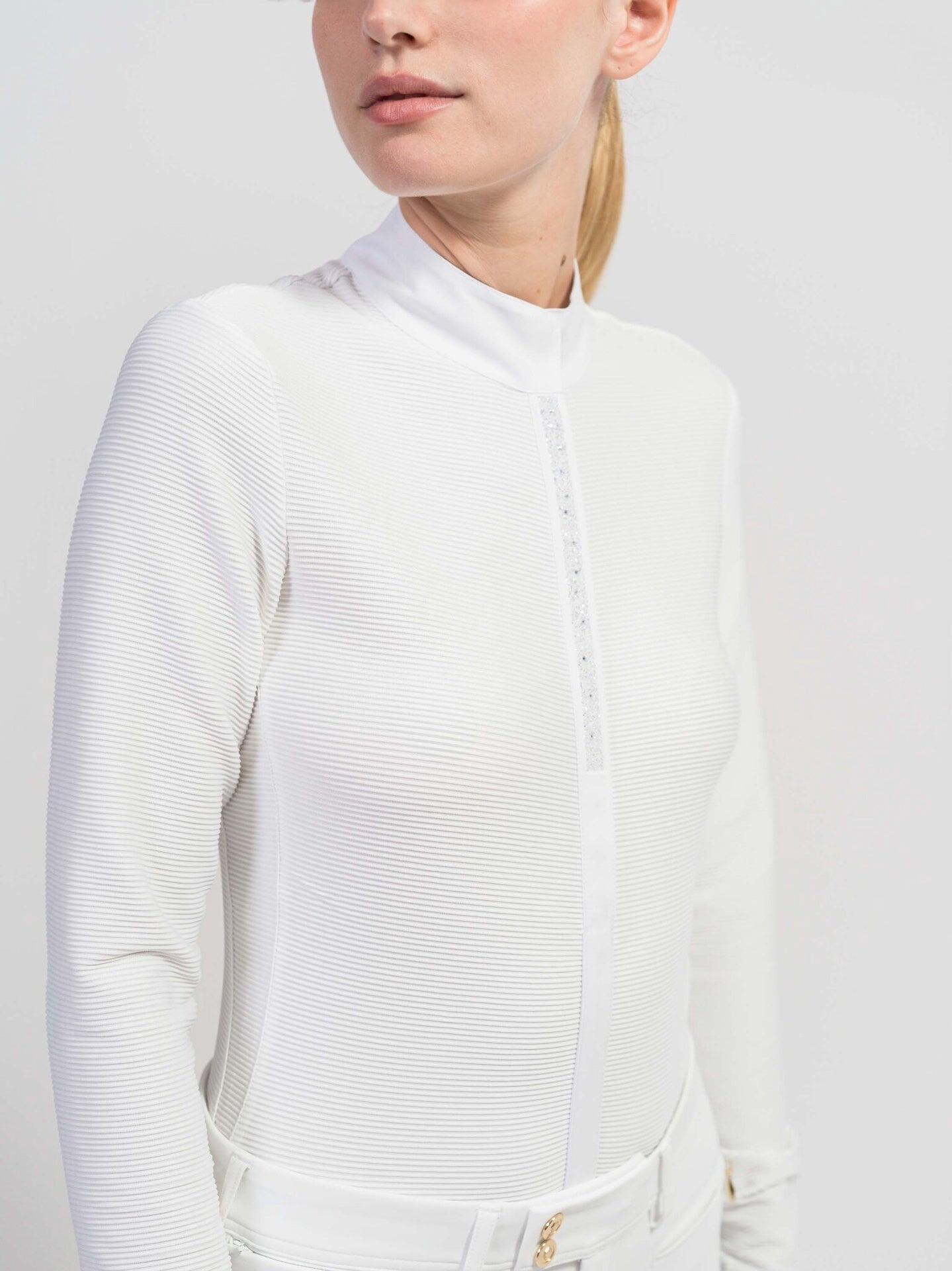 Samshield Julia Crystal Leaf Long Sleeve Women Shirt Texturized Zwart - 6/7