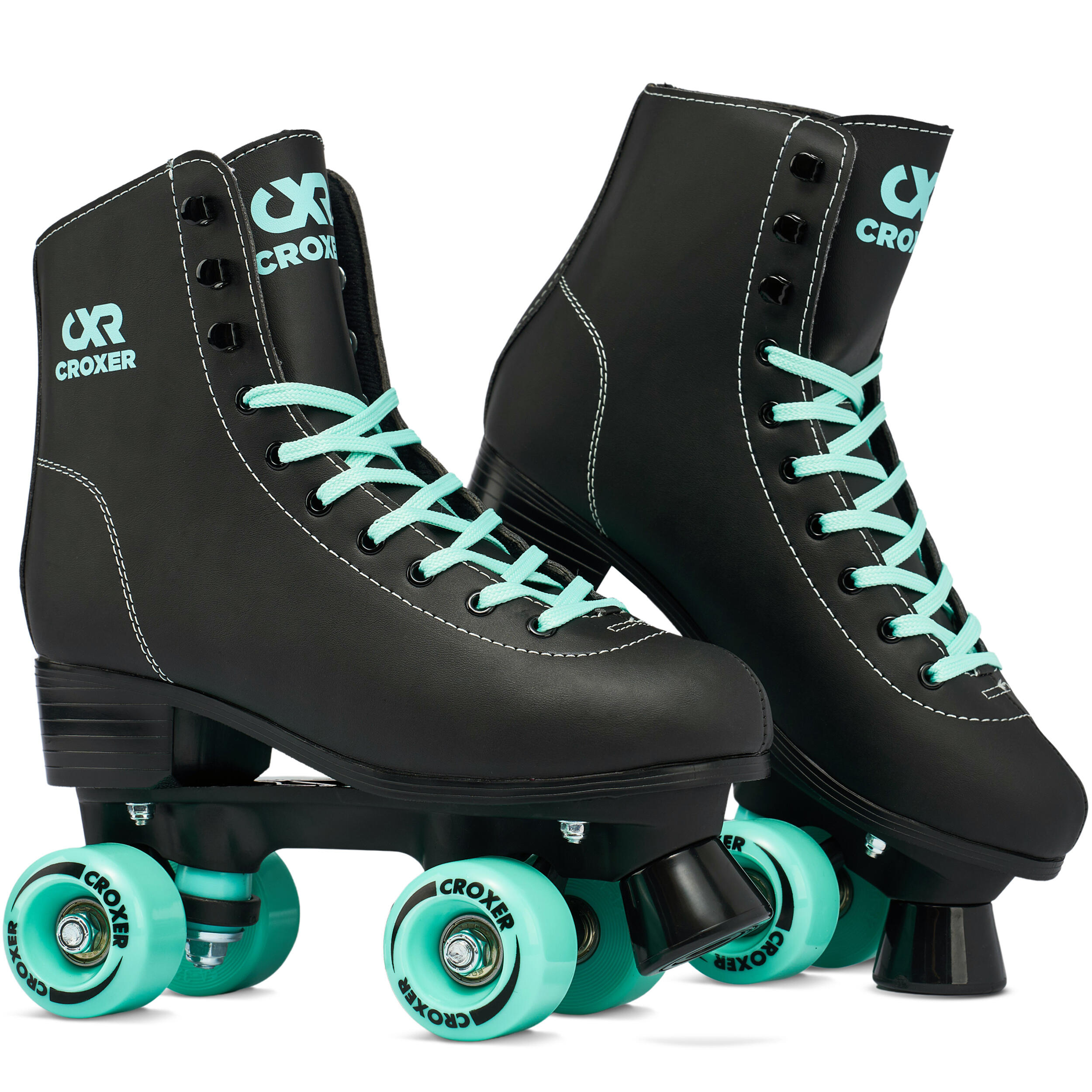 Croxer - Classic Retro Skates Alessa Black/mint - Rollers En Ligne - Noir|vert - 36 - Decathlon