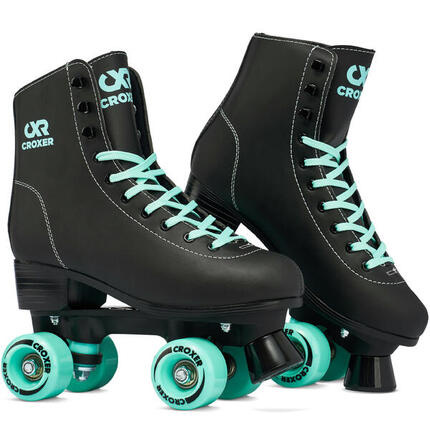 Patines Retro Clásicos Alessa Negro/Menta