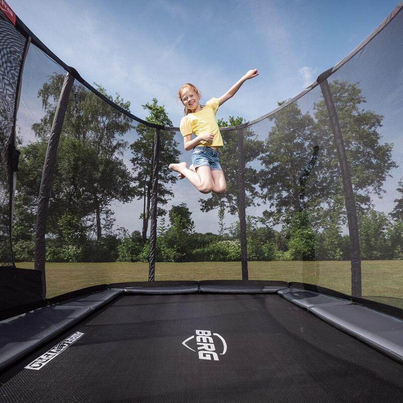 Trampolína Ultim Champion InGround 330 + Bezp. Síť Deluxe Šedá