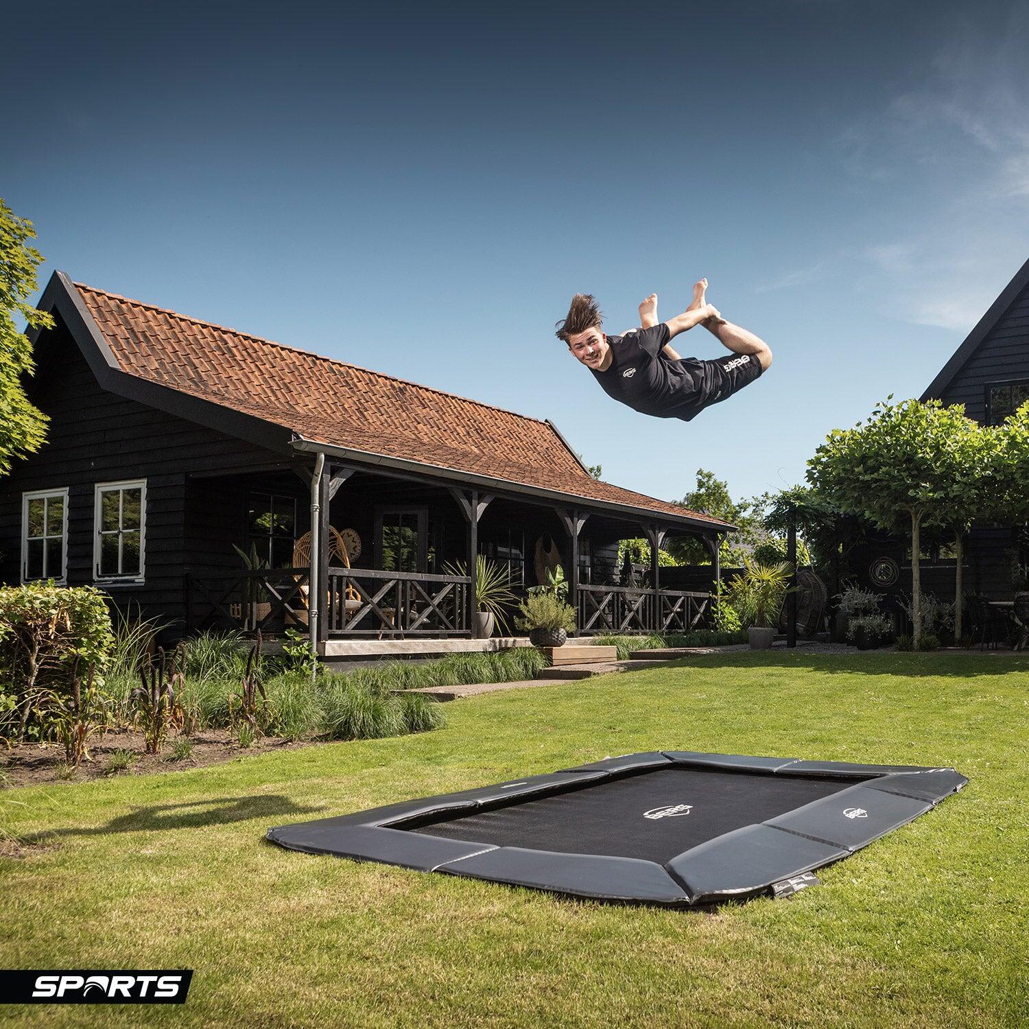 Trampolino 330x220, Ultim Champion FlatGround 330 Grigio 2/7