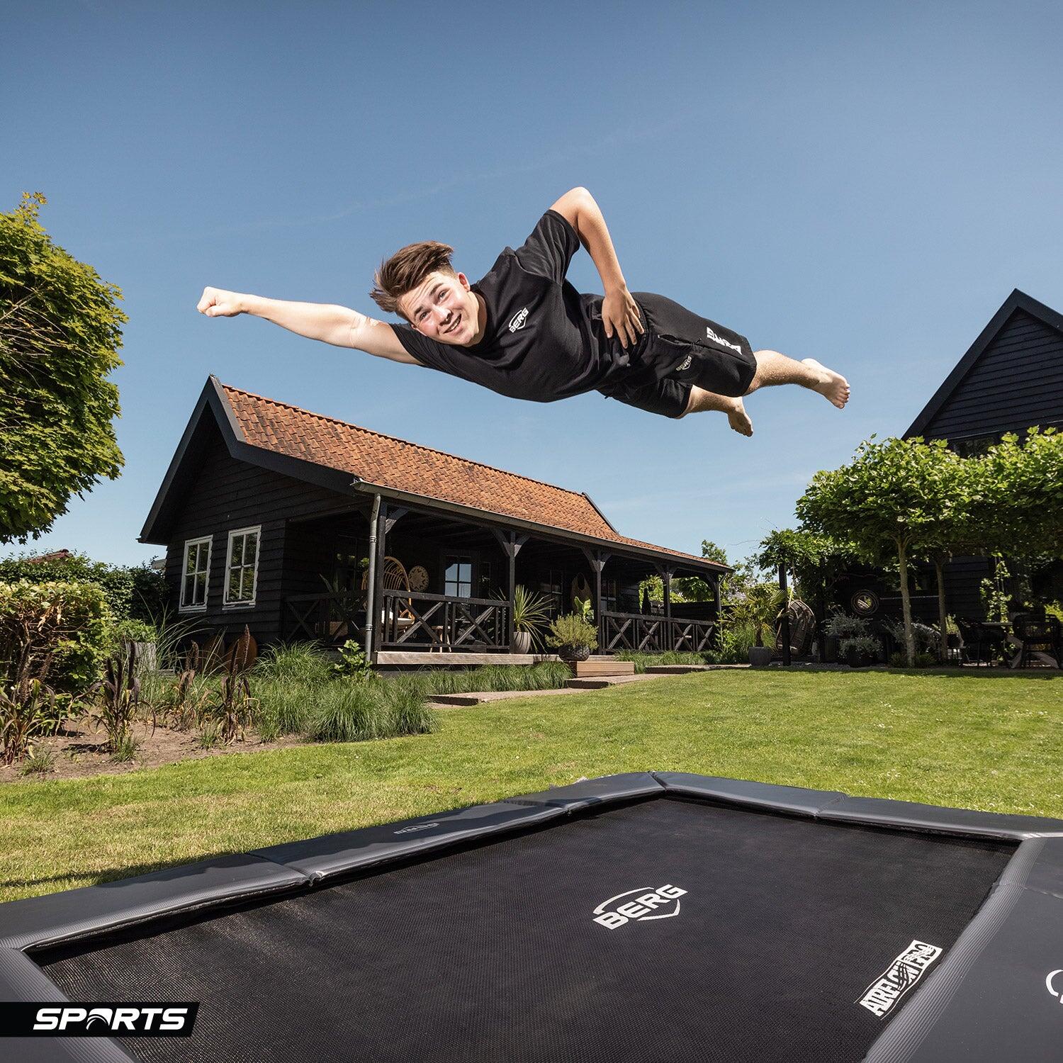 Trampolino 330x220, Ultim Champion FlatGround 330 Grigio 3/7