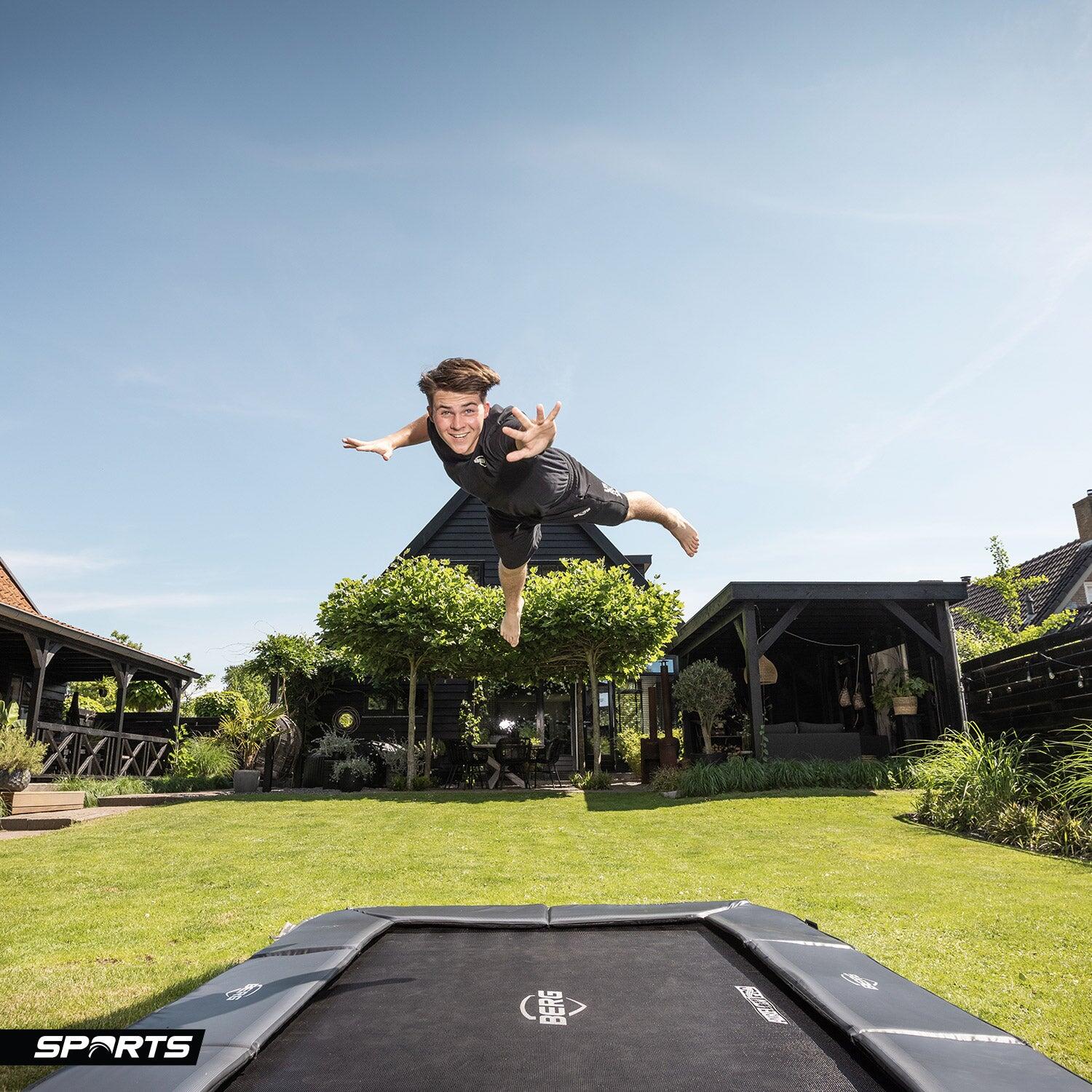 Trampolino 330x220, Ultim Champion FlatGround 330 Grigio 4/7
