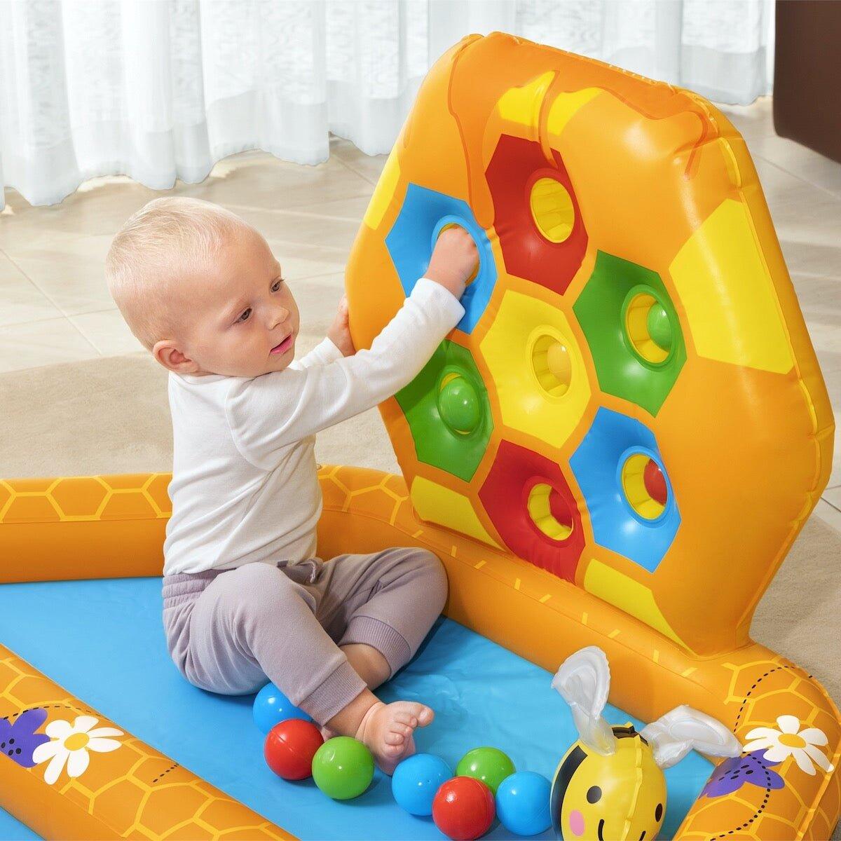 Piscina Inflável Infantil Abelhas com Bolas 127x119x61 cm 5/5