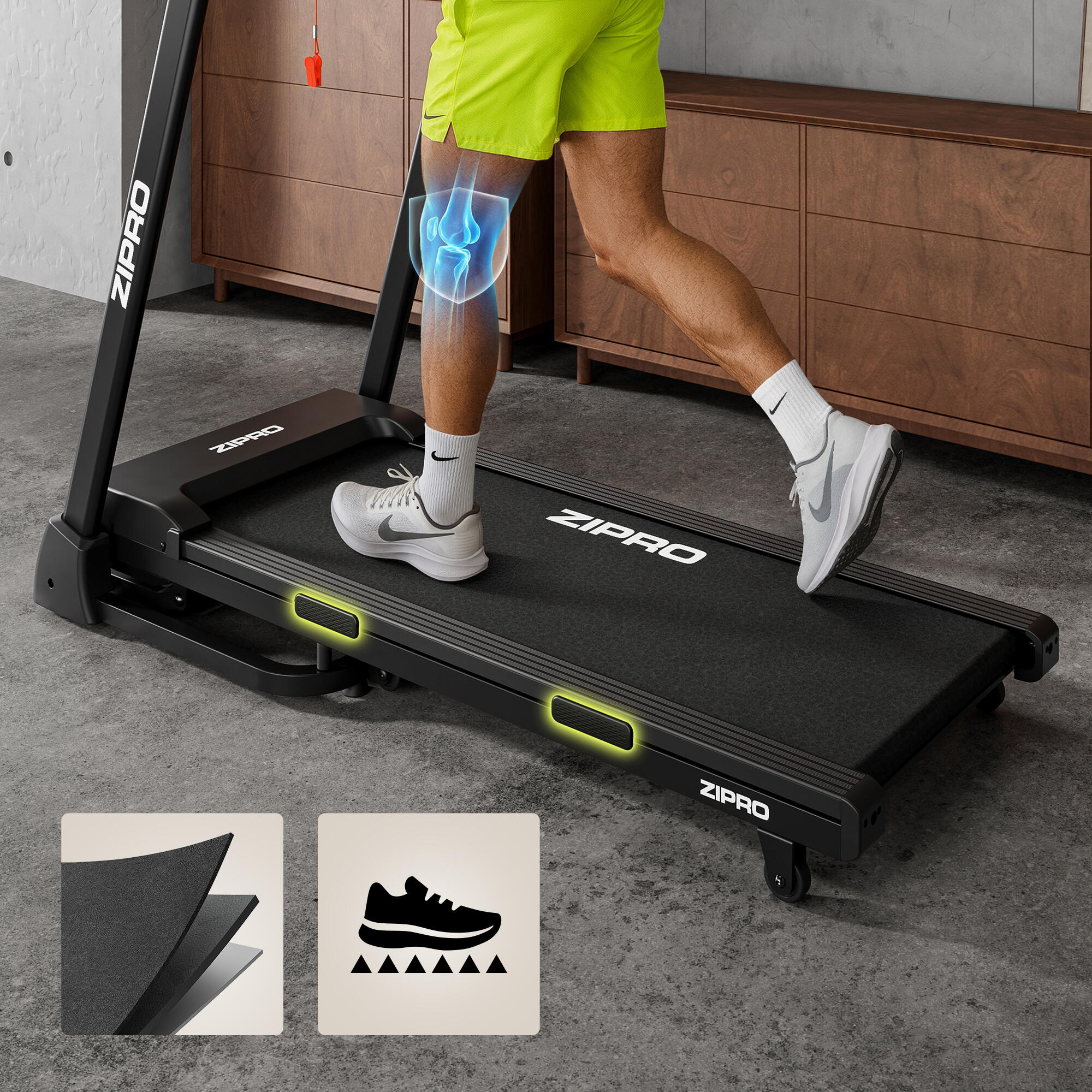 Cinta de correr Zipro Luma 120 x 44 cm, 12 km/h, FitShow, Kinomap, Bluetooth 5/7