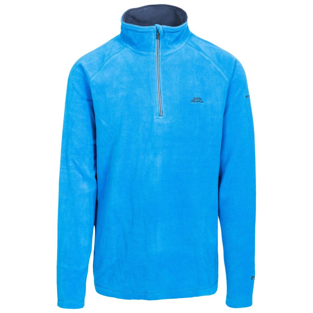 Mens Contrast Neck Tape Anti Pilling Fleece Top - Blackford
