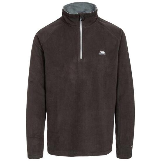 Trespass Blackford - Microfleece homme 1/2 zip noir/gris foncé