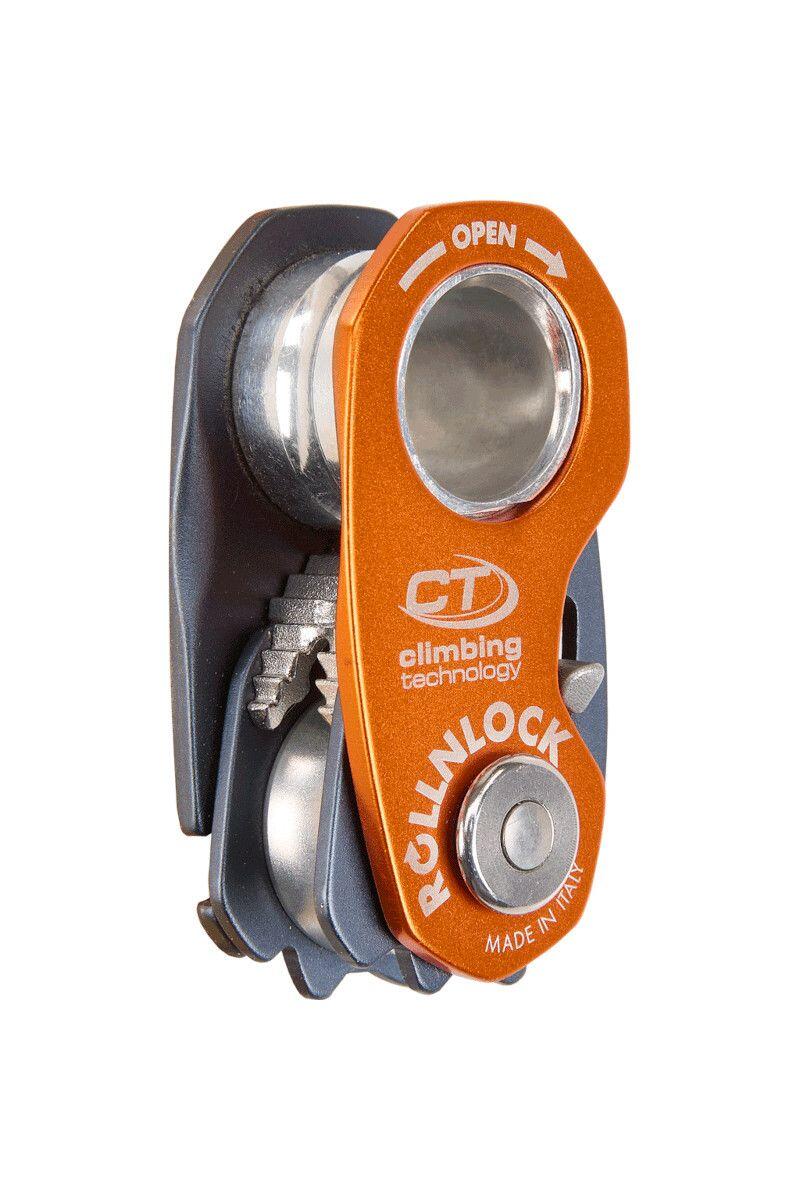 Poulie autobloquante Rollnlock 80 g alu orange/anthracite, 8-13 mm, EN 2/6