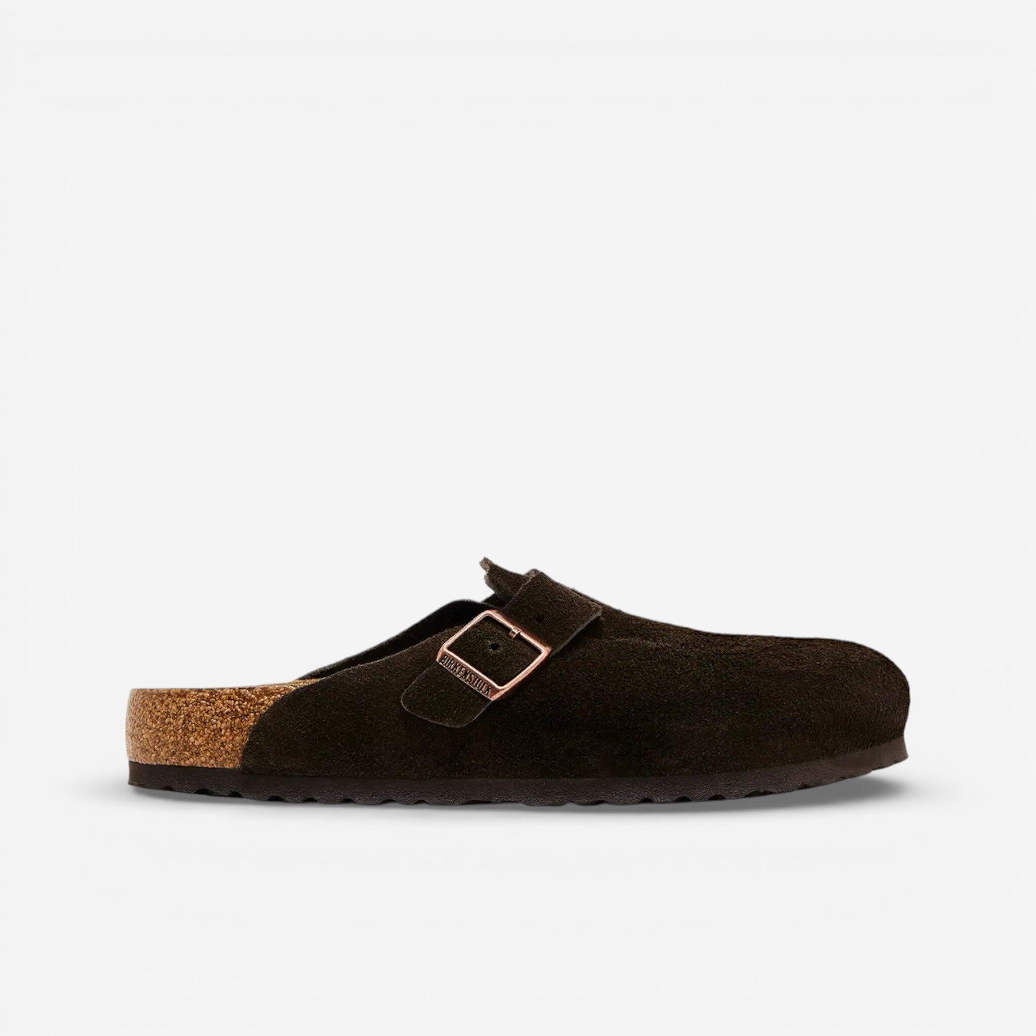 Birkenstock - Birkenstock Boston Soft Footbed Suede Mocha - Baskets - Noir - Decathlon