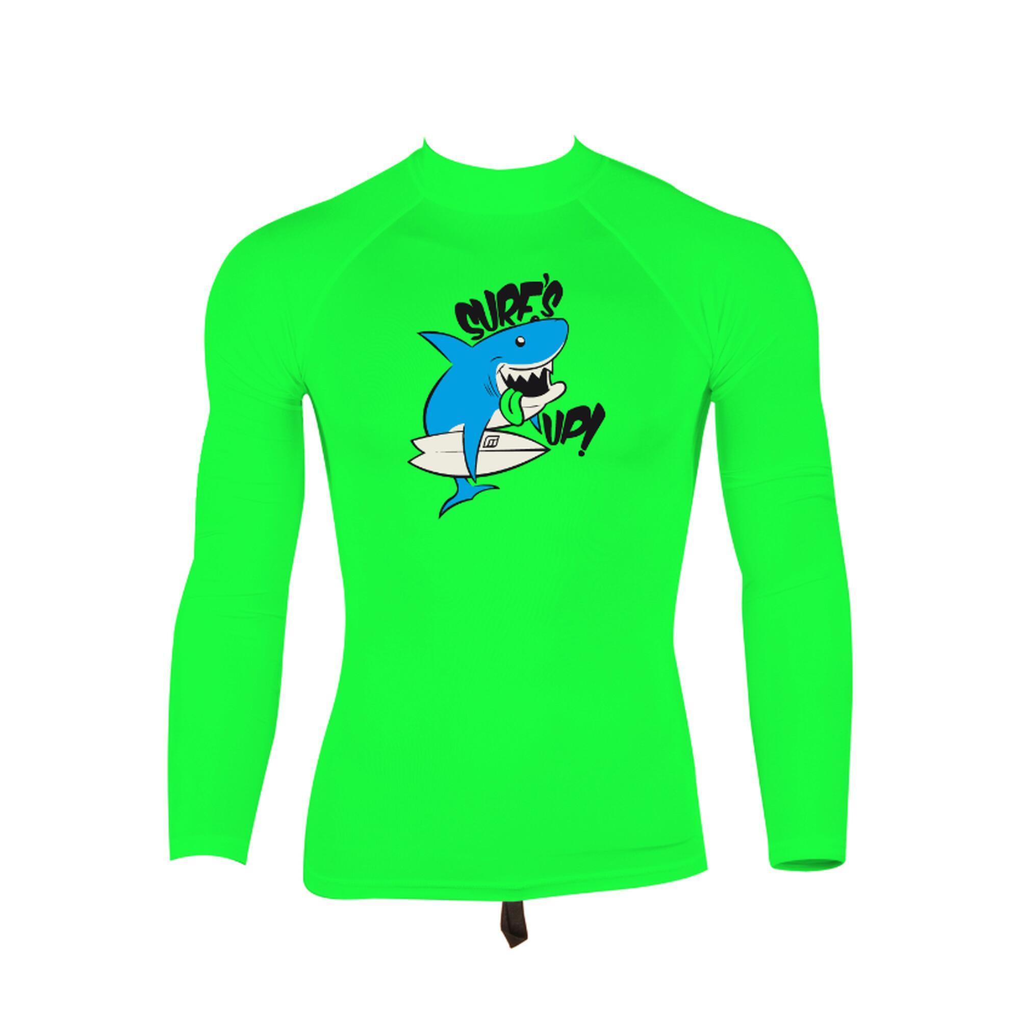 Mdns - Logo - Lycra L/s Upf 50 Surf Enfant - Sous Combinaison - Vert - 40 M - Decathlon