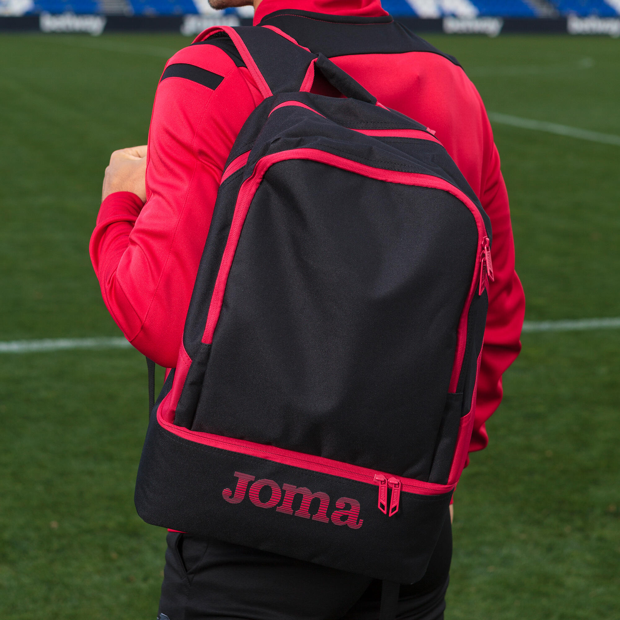 Mochila Futebol Joma Estadio III Preto 3/4
