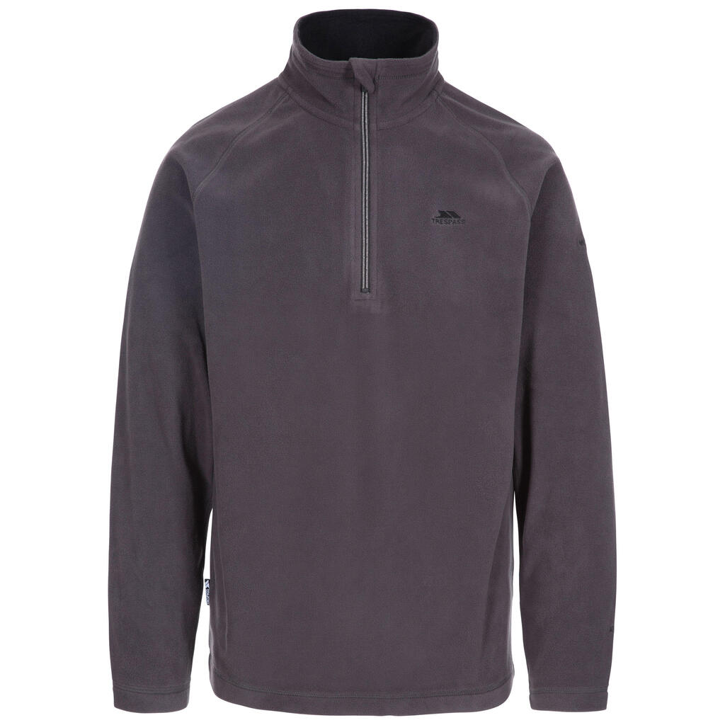 Mens Contrast Neck Tape Anti Pilling Fleece Top - Blackford