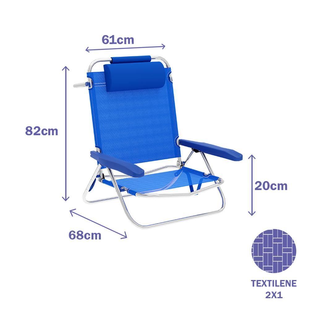 Sedia Pieghevole Marbueno Azzurro 2/4