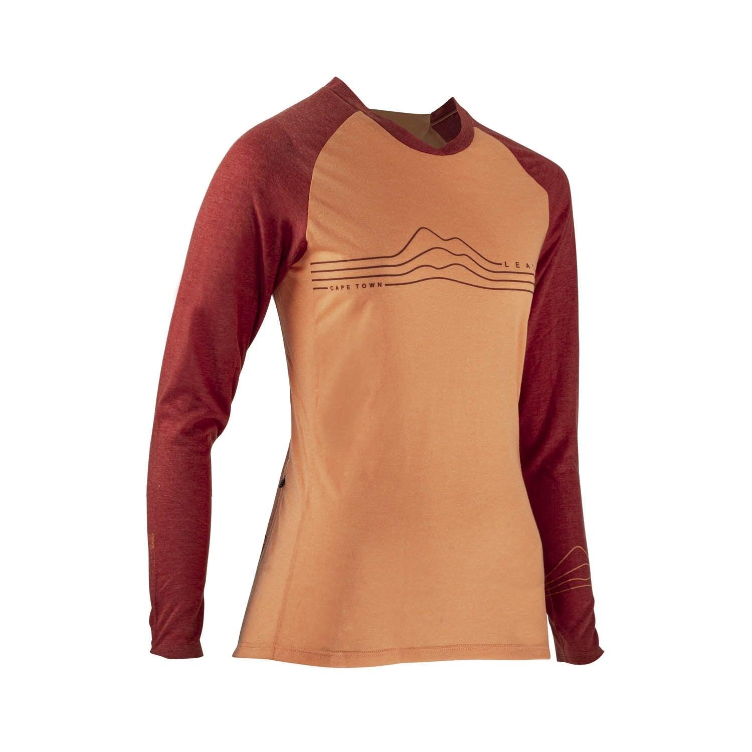 Camiseta de ciclismo para mujer MTB 3.0 Gravity naranja 3/8