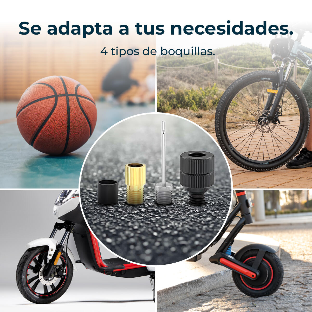Cecotec Gonfiatore elettrico Air Max Mini 600 mAh 150 psi, Design portatile, 150 5/7