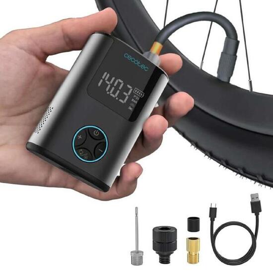 Cecotec Gonfiatore elettrico Air Max Mini 600 mAh 150 psi Design portatile 150