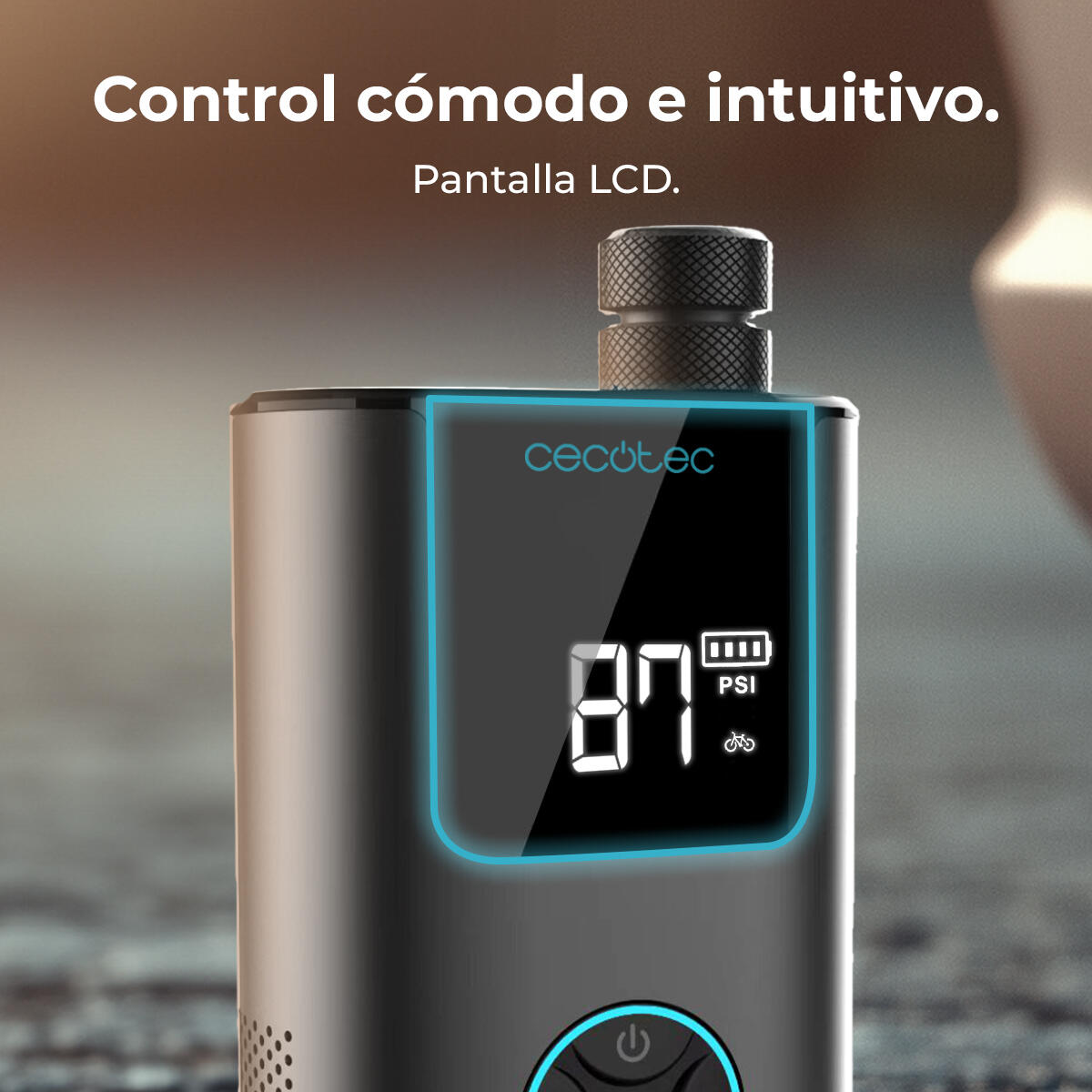 Cecotec Gonfiatore elettrico Air Max Mini 600 mAh 150 psi, Design portatile, 150 6/7