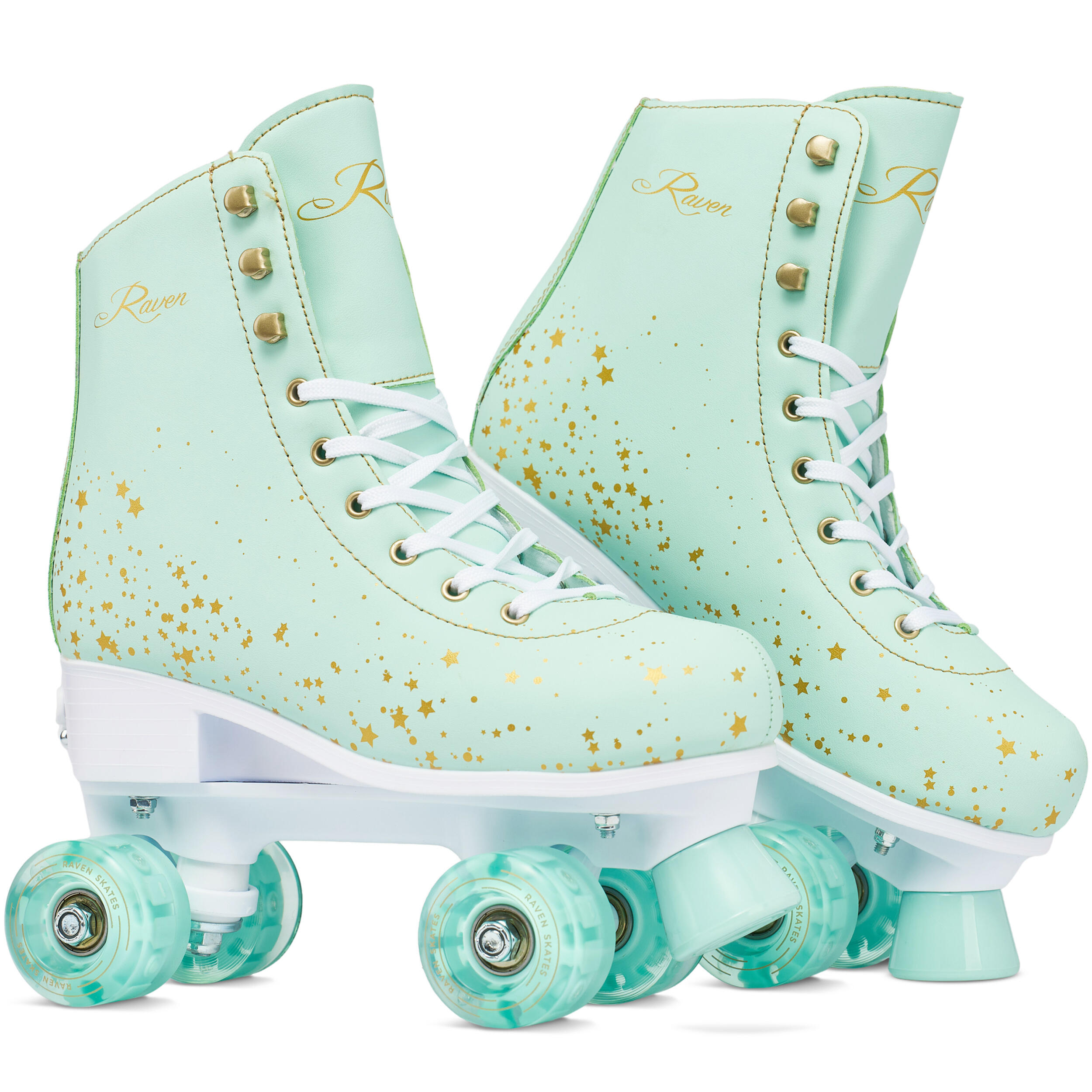 Patins de 4 rodas clássicos ajustável Raven Noa rodas luminosas LED 2/5