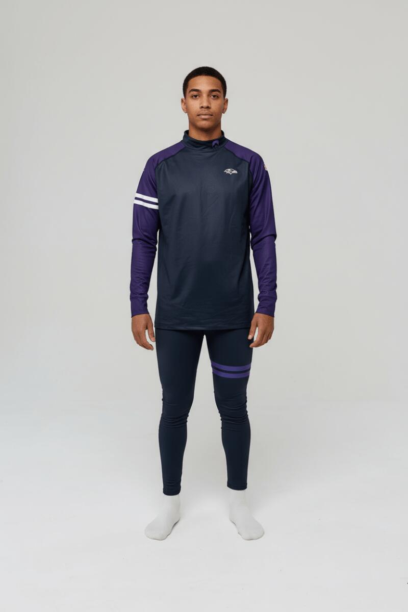 Homme Ski Sous-vêtement Bas Thermique NFL Baltimore Ravens 5/6